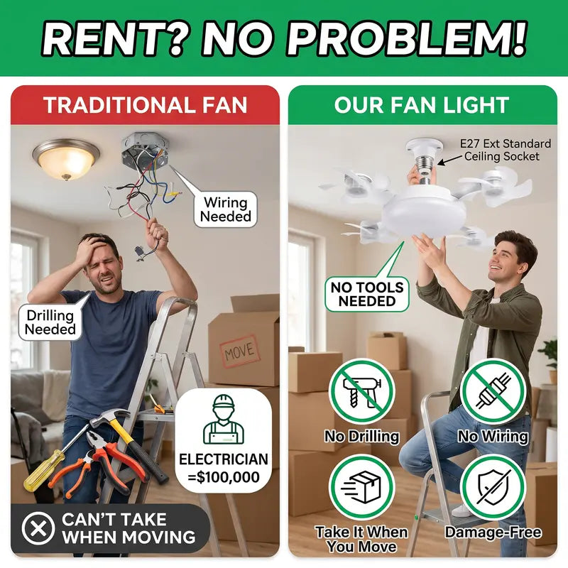 2-in-1 Ceiling Fan Light