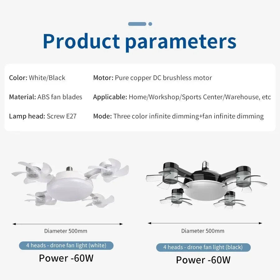 2-in-1 Ceiling Fan Light